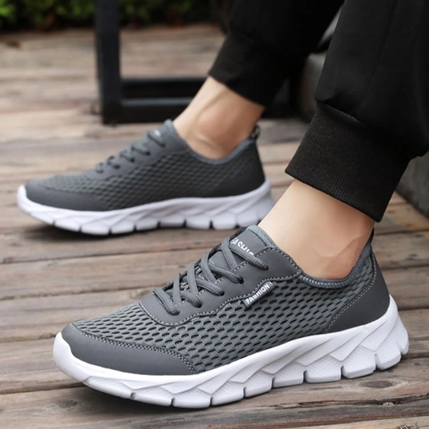 Arch Support Fitness Sneaker for Men Comfortable Breathable Stretch Canvas Slip on Sneaker Men's Recovery Shoes