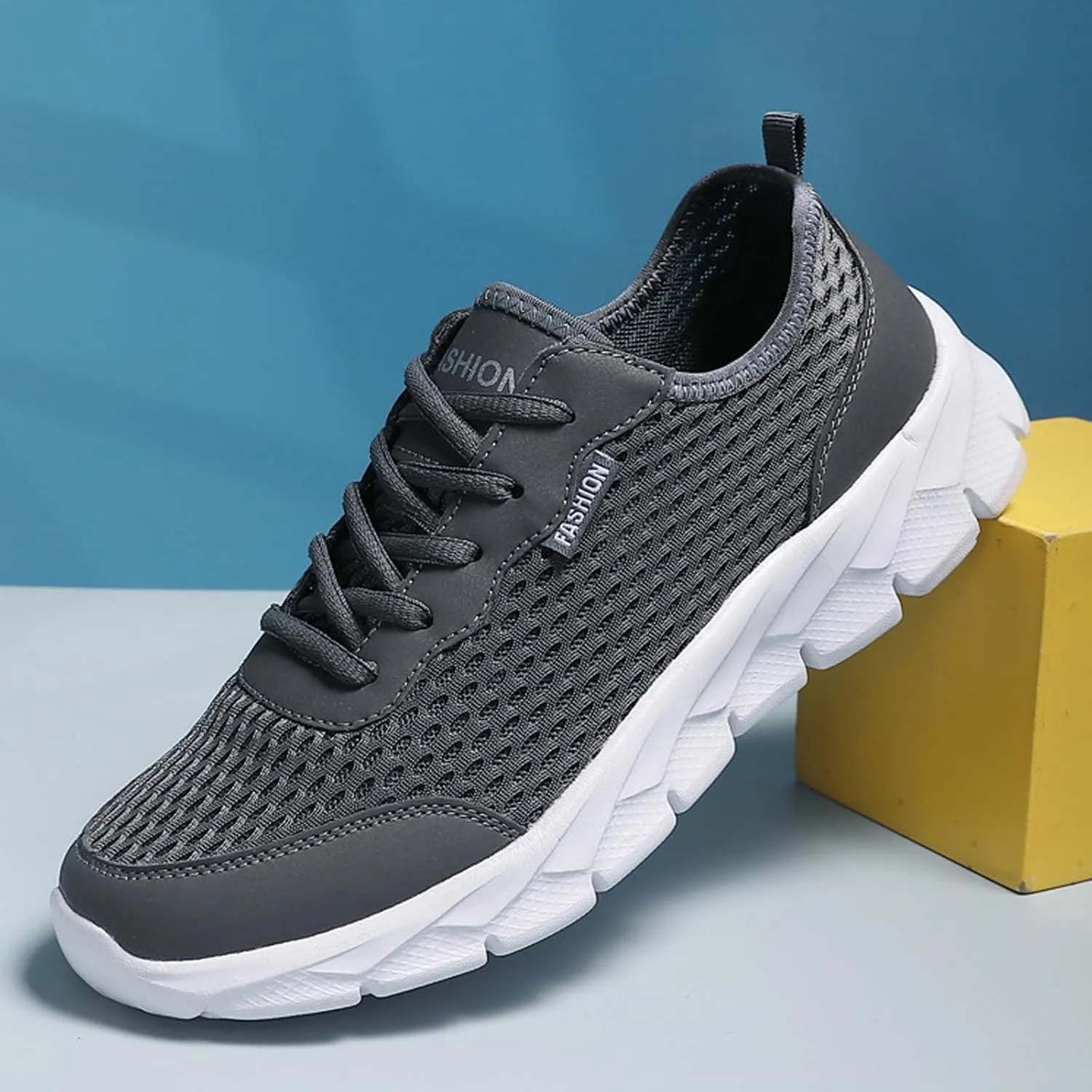 Arch Support Fitness Sneaker for Men Comfortable Breathable Stretch Canvas Slip on Sneaker Men's Recovery Shoes