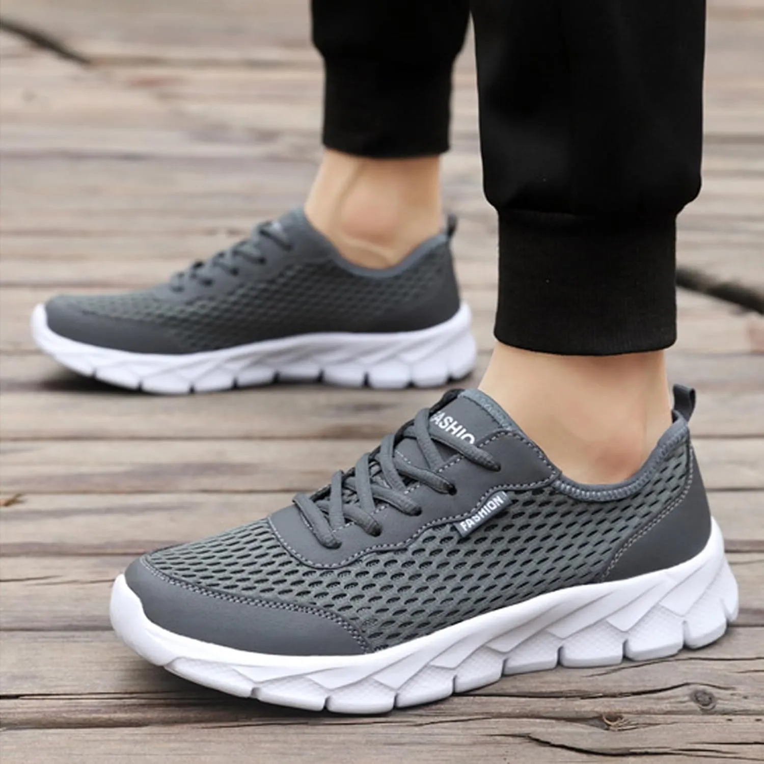 Arch Support Fitness Sneaker for Men Comfortable Breathable Stretch Canvas Slip on Sneaker Men's Recovery Shoes