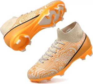 ASoftLand Boys Girls Soccer Cleats Lace Up Cleats(Little Kid/Big Kid) AG/FG