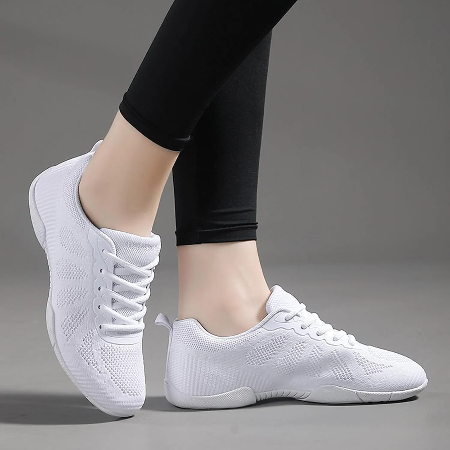 CERYTHRINA Youth Girls Cheer Shoes Women Cheerleading Dance Shoes Athletic Training Tennis Walking Competition Sneakers