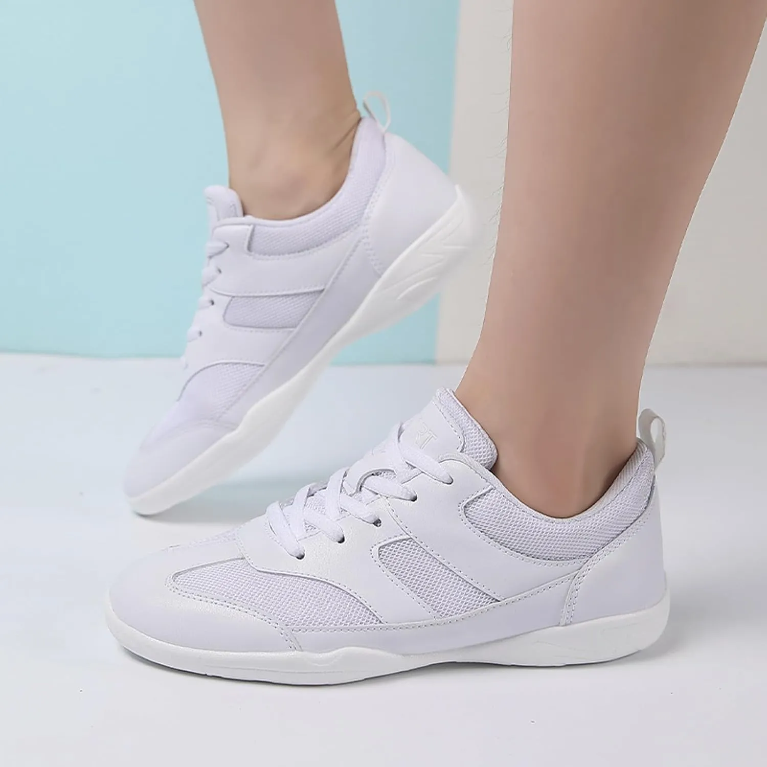 CERYTHRINA Youth Girls Cheer Shoes Women Cheerleading Dance Shoes Athletic Training Tennis Walking Competition Sneakers
