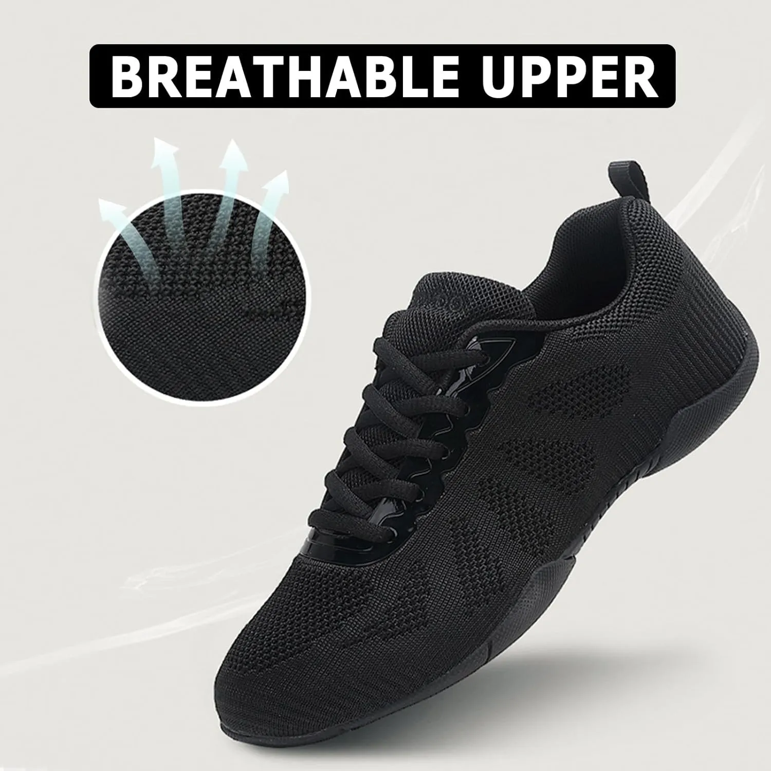 CERYTHRINA Youth Girls Cheer Shoes Women Cheerleading Dance Shoes Athletic Training Tennis Walking Competition Sneakers