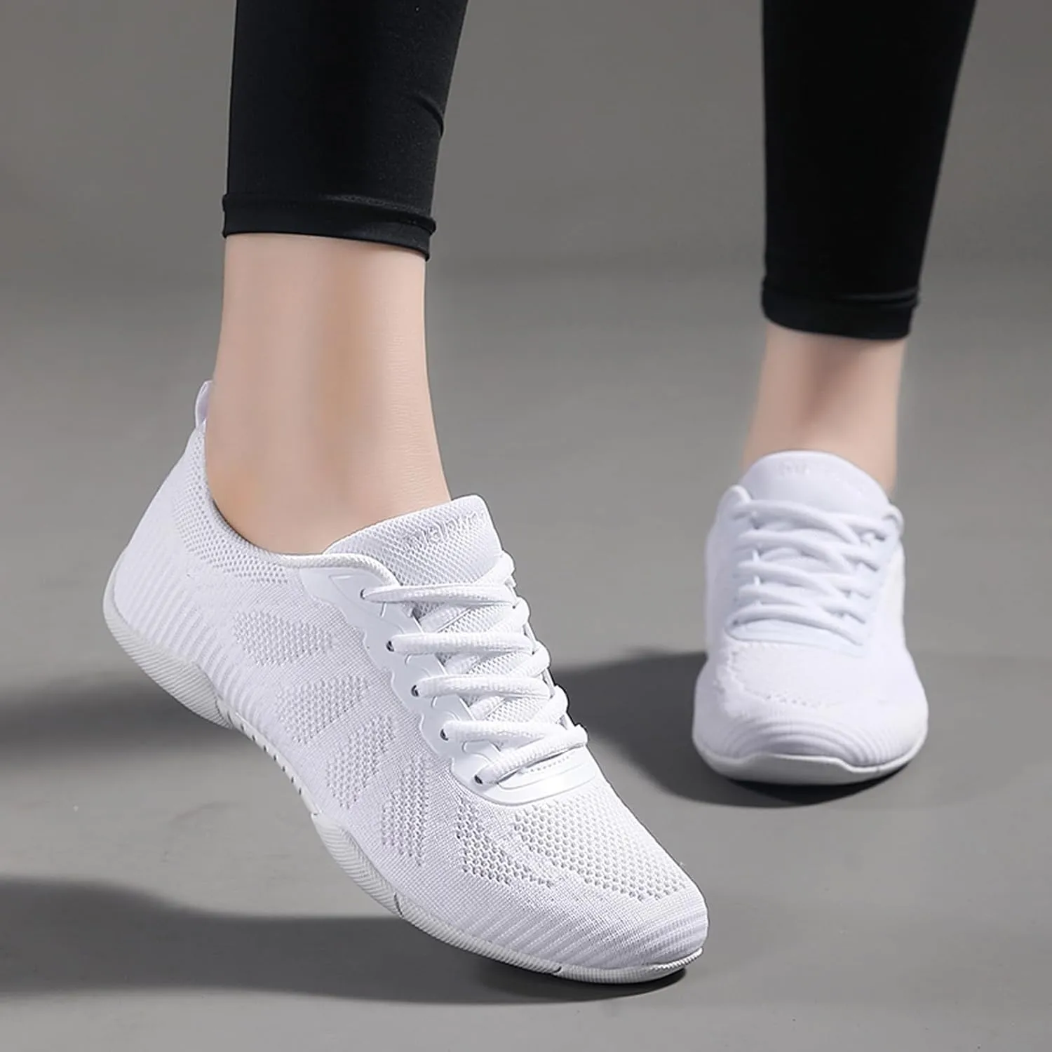 CERYTHRINA Youth Girls Cheer Shoes Women Cheerleading Dance Shoes Athletic Training Tennis Walking Competition Sneakers