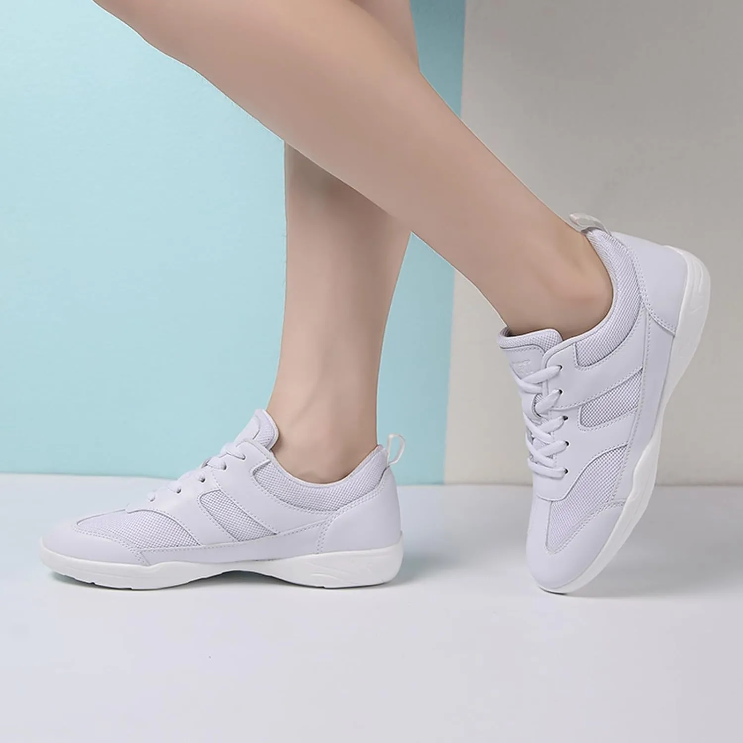 CERYTHRINA Youth Girls Cheer Shoes Women Cheerleading Dance Shoes Athletic Training Tennis Walking Competition Sneakers