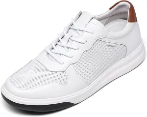 CHAMARIPA Hidden Heel Premium Leather Height Increase Low-Top Skate Shoes Men's Invisible Height Increasing Elevator Casual Fashion Sneaker