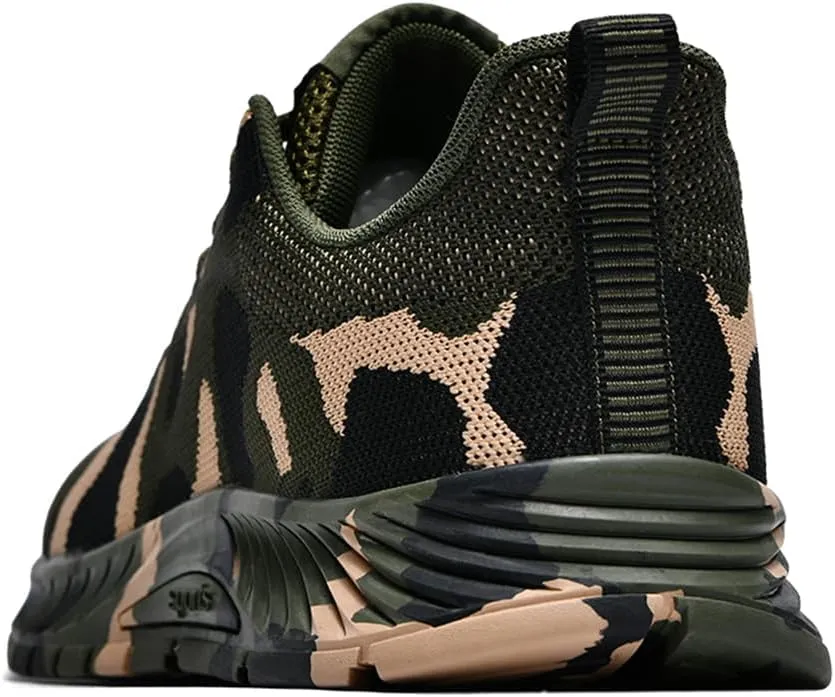 ESXGED Womens Camouflage Running Sneakers Mens Breathable Trail Hiking Walking Shoes Non Slip Casual Workout Footwear