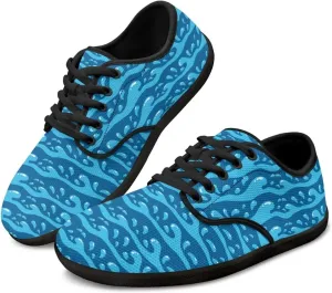GOSTONG Lace Up Barefoot Shoes for Women Zero Drop Sole Non Slip Walking Shoe Wide Toe Fitness & Cross-Training Shoes Black Size 6-13.5