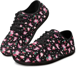 GOSTONG Lace Up Barefoot Shoes for Women Zero Drop Sole Non Slip Walking Shoe Wide Toe Fitness & Cross-Training Shoes Black Size 6-13.5