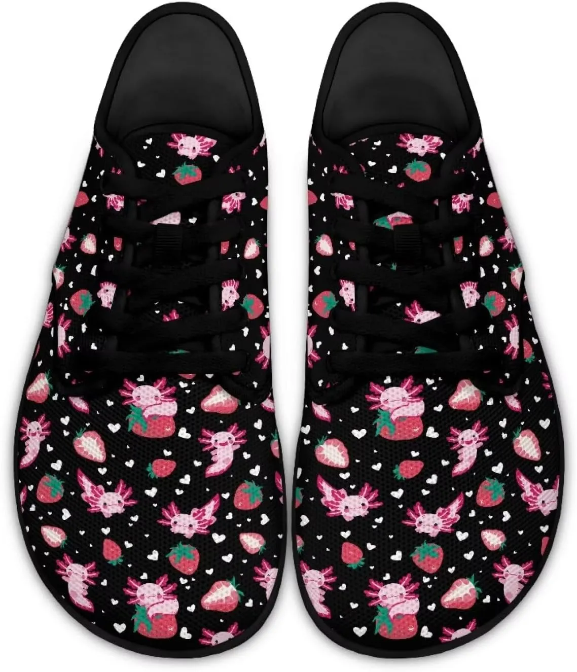 GOSTONG Lace Up Barefoot Shoes for Women Zero Drop Sole Non Slip Walking Shoe Wide Toe Fitness & Cross-Training Shoes Black Size 6-13.5