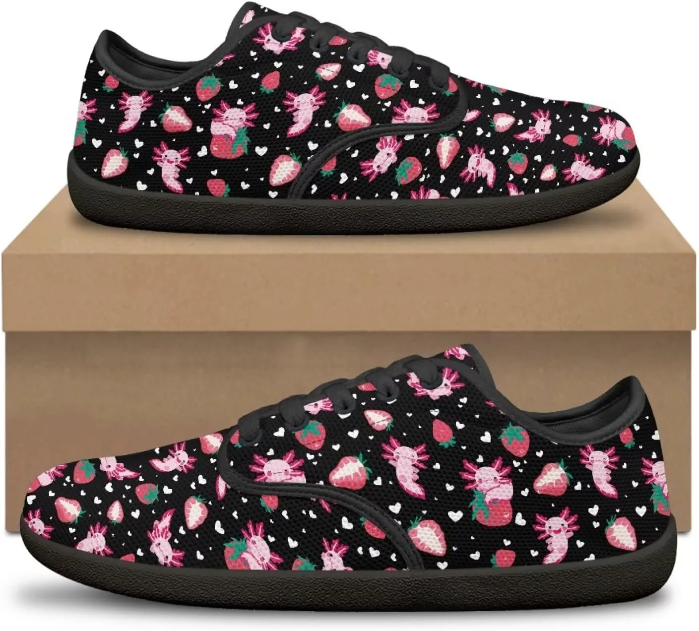 GOSTONG Lace Up Barefoot Shoes for Women Zero Drop Sole Non Slip Walking Shoe Wide Toe Fitness & Cross-Training Shoes Black Size 6-13.5