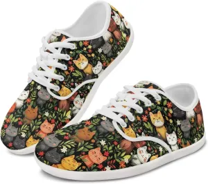 GOSTONG Women's Lace Up Barefoot Shoes Wide Toe Box Cross-Training Shoes Zero Drop Non Slip Casual Sneaker All Day Walking Size 6-13.5