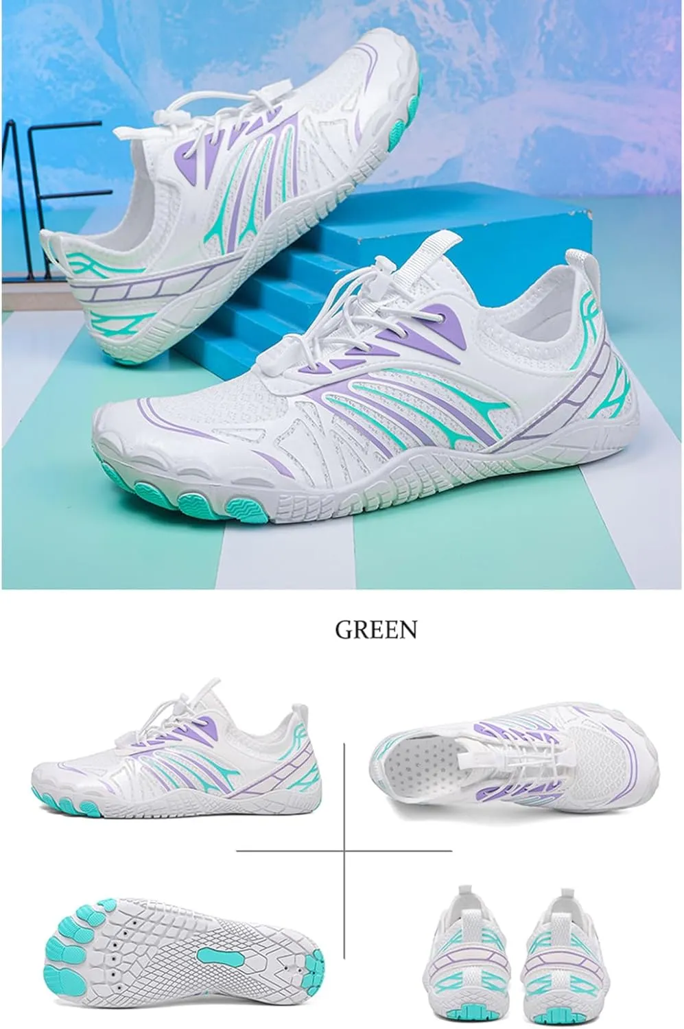 Grounded Footwear Barefoot Shoes Women&Men Hike Shoes Footwear Barefoot Womens Neuropathy Non-Slip Outdoor Hiking Shoe Women Water Wide Toe Box Sneakers，Diabetic Shoe Beach Surf Walk Yoga Walking
