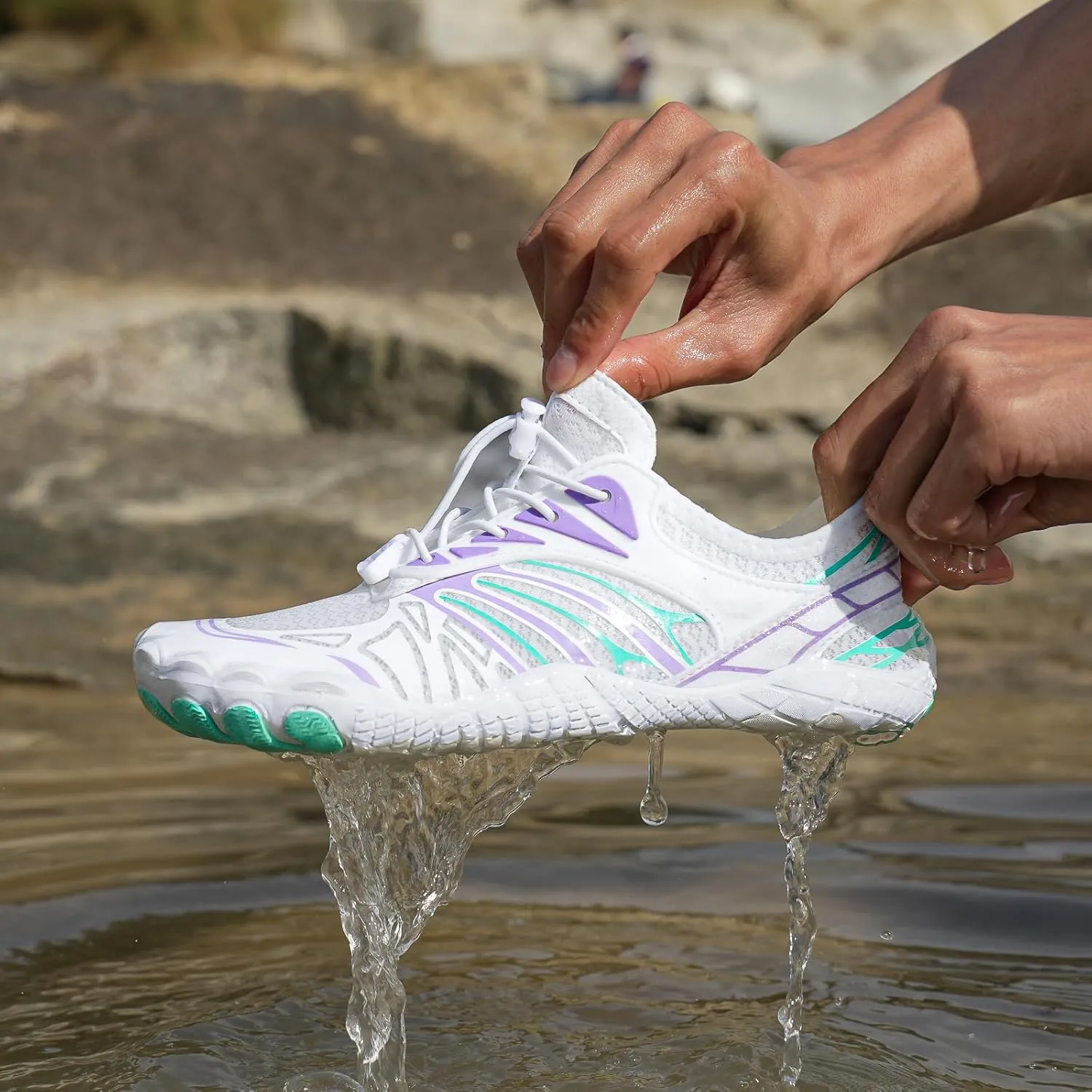 Grounded Footwear Barefoot Shoes Women&Men Hike Shoes Footwear Barefoot Womens Neuropathy Non-Slip Outdoor Hiking Shoe Women Water Wide Toe Box Sneakers，Diabetic Shoe Beach Surf Walk Yoga Walking