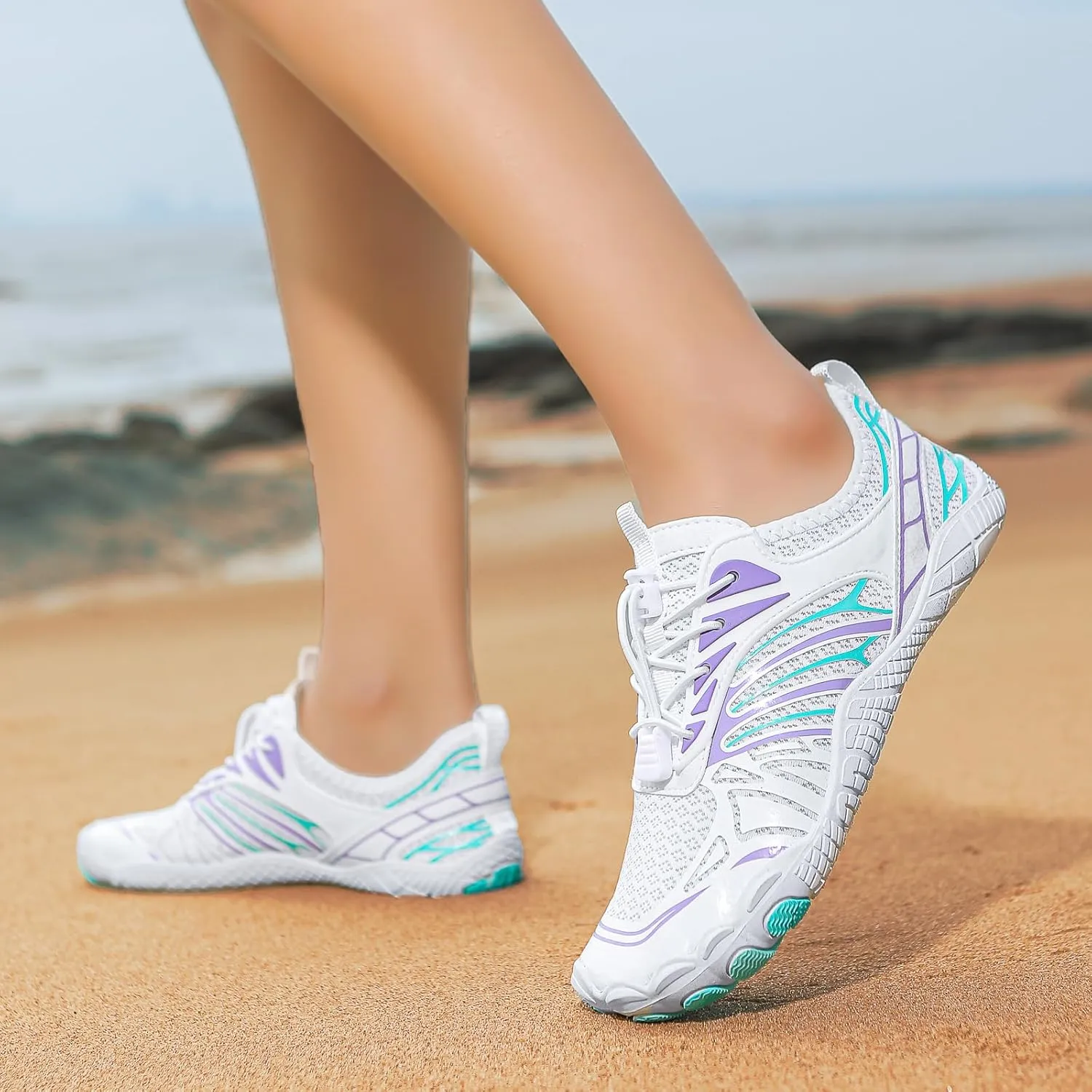 Grounded Footwear Barefoot Shoes Women&Men Hike Shoes Footwear Barefoot Womens Neuropathy Non-Slip Outdoor Hiking Shoe Women Water Wide Toe Box Sneakers，Diabetic Shoe Beach Surf Walk Yoga Walking