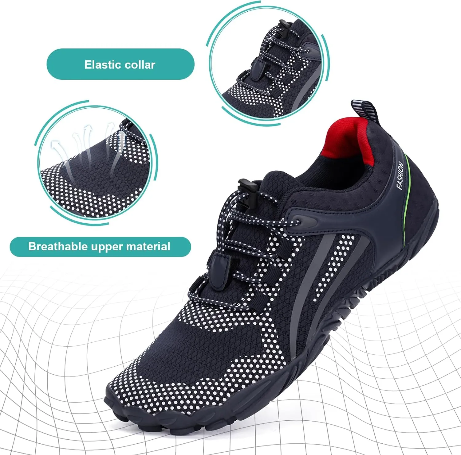 Hike Barefoot Shoes Womens Mens, Thick Barefoot Water Shoes Mens Women Non-Slip & Wide Toe Zero Drop Lightweight Minimalist Footwear for Workout Hiking Trail Running Causl