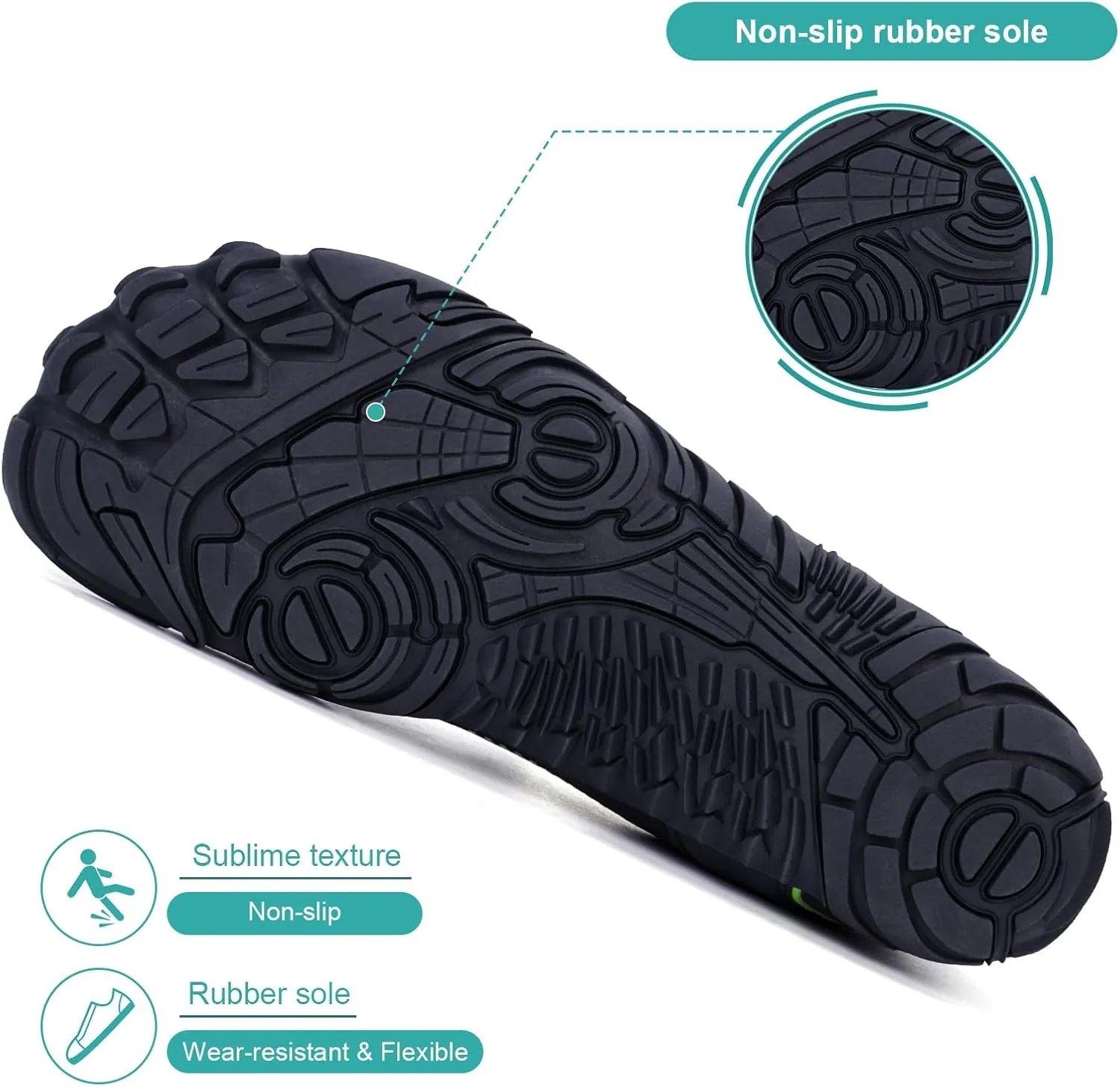 Hike Barefoot Shoes Womens Mens, Thick Barefoot Water Shoes Mens Women Non-Slip & Wide Toe Zero Drop Lightweight Minimalist Footwear for Workout Hiking Trail Running Causl