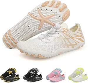 Hiking Footwear Barefoot Shoes Womens Wide Toe Box Sneakers Women Walking Fashion Comfortable Shoes Barefoot Grounded Footwear Zero Drop Lightweight Beach Water Resistant Breathable Running Sneakers
