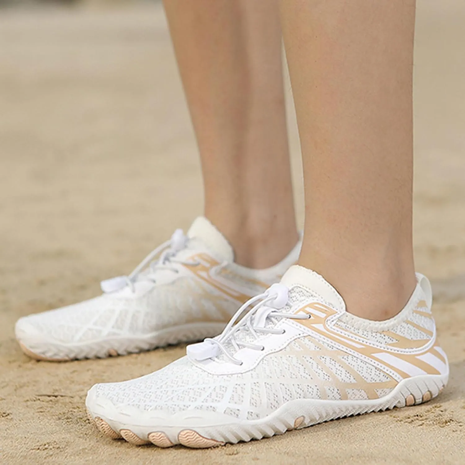 Hiking Footwear Barefoot Shoes Womens Wide Toe Box Sneakers Women Walking Fashion Comfortable Shoes Barefoot Grounded Footwear Zero Drop Lightweight Beach Water Resistant Breathable Running Sneakers