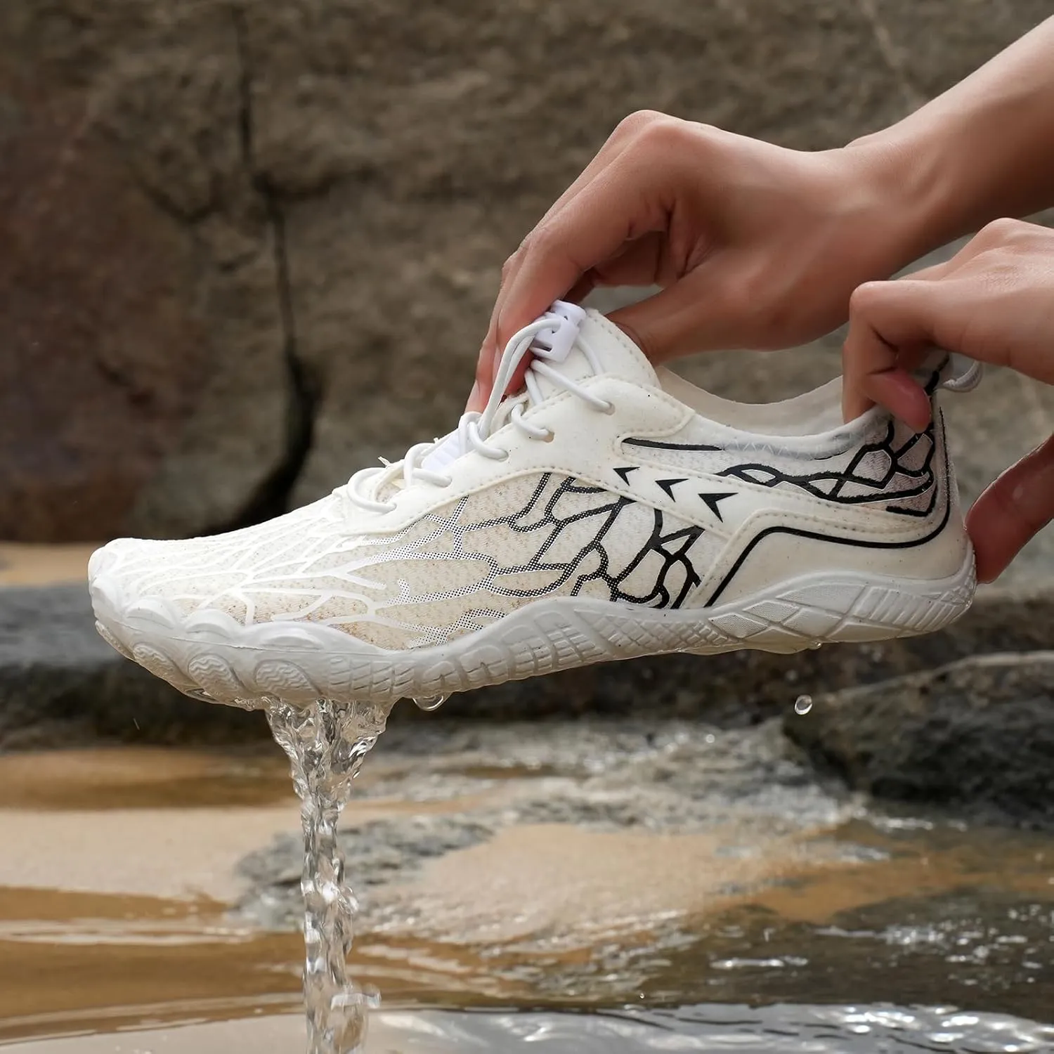 Hiking Footwear Barefoot Womens Shoes Non-Slip Outdoor Unisex Grounded Footwear Barefoot Shoes for Neuropathy Women&Men Water Pro Barefoot Shoes Wide Toe Box Sneakers,Quick Dry,Waterproof,Beach