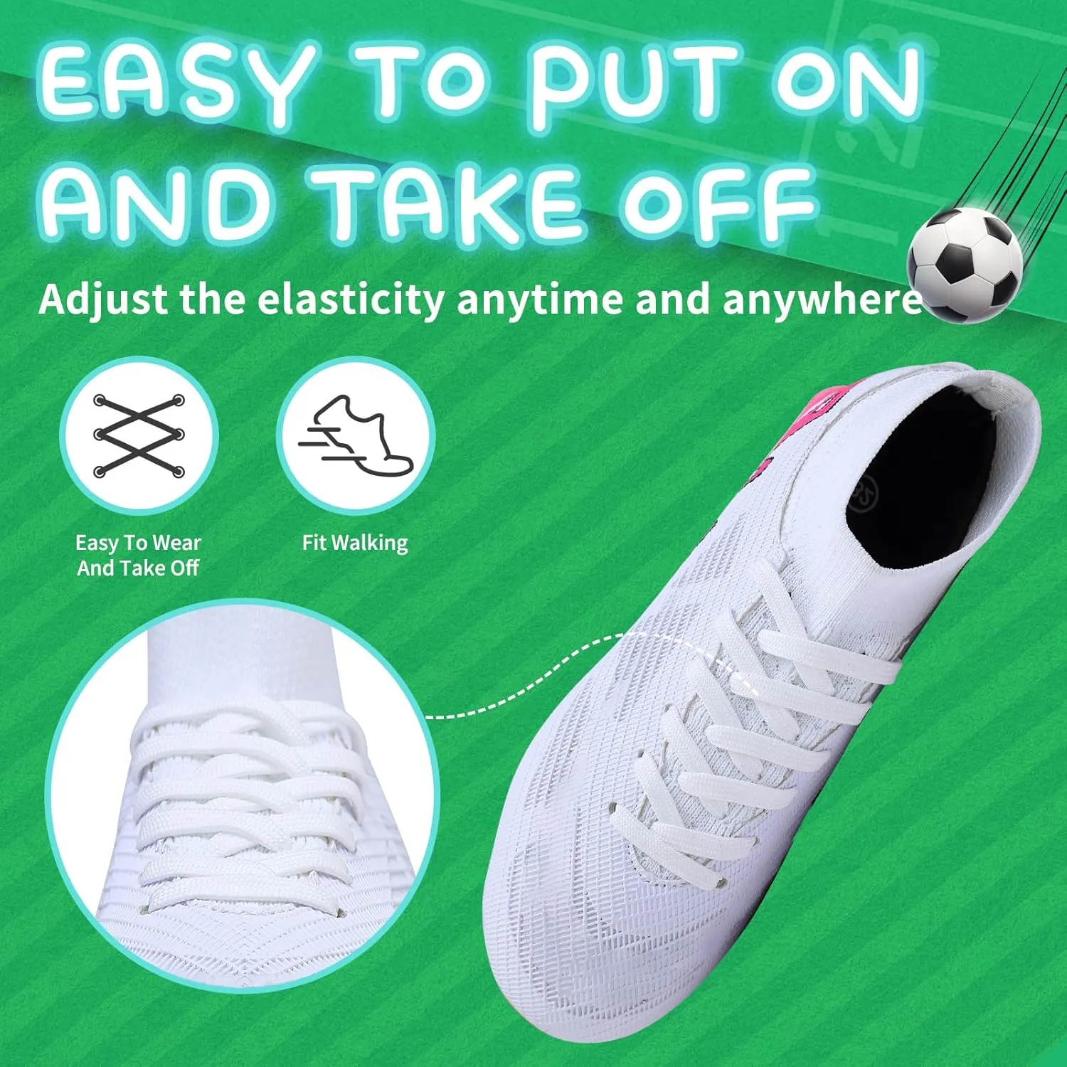 Kids Soccer Cleats Boys Girls Football Cleats Outdoor Indoor Soccer Shoes AG TF