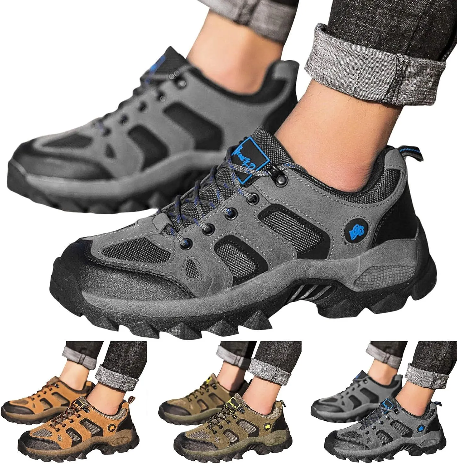 Lightweight Hiking Shoes for Men Lightweight Sport Gym Jogging Walking Sneaker Men's Arch Support Insole Shoes