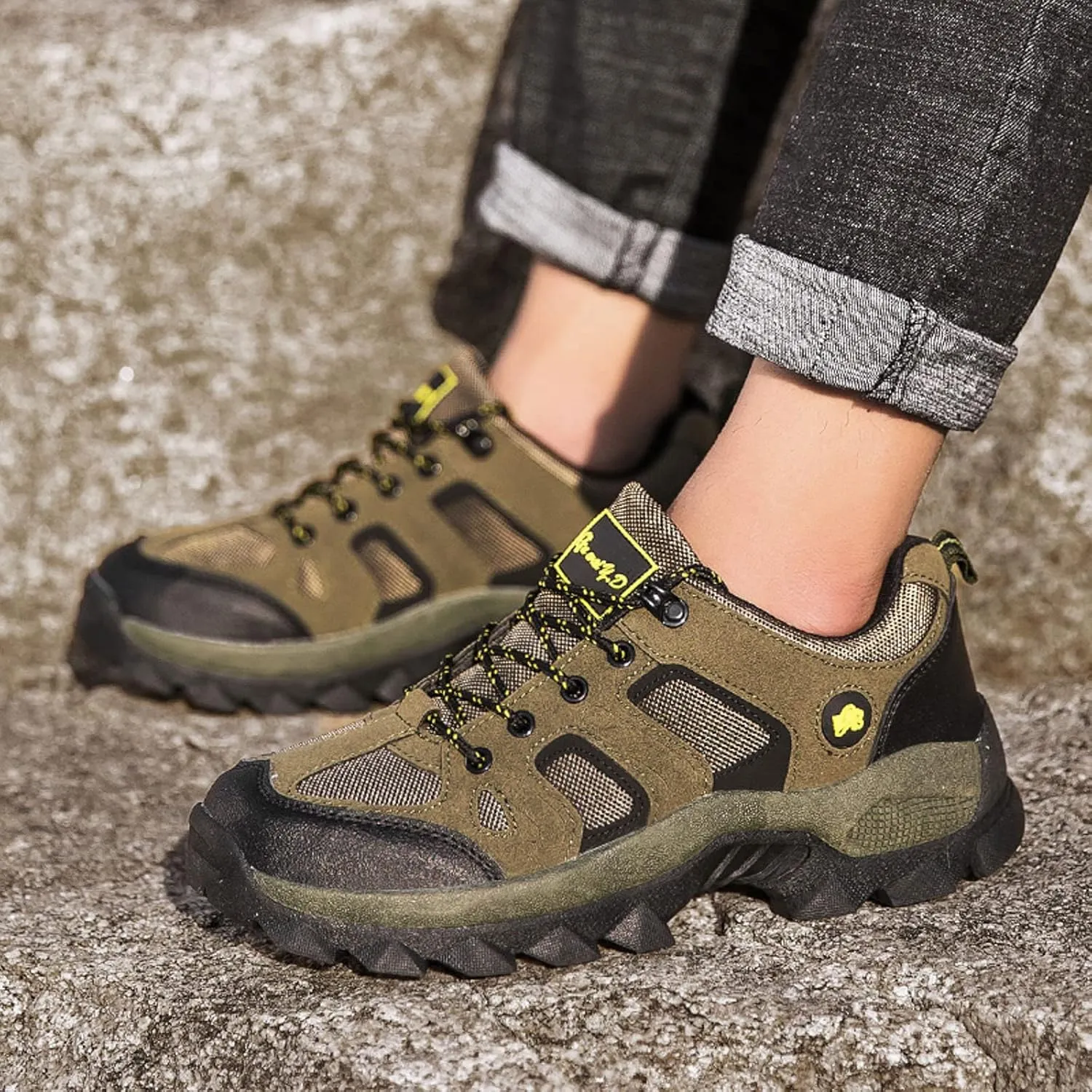 Lightweight Hiking Shoes for Men Lightweight Sport Gym Jogging Walking Sneaker Men's Arch Support Insole Shoes