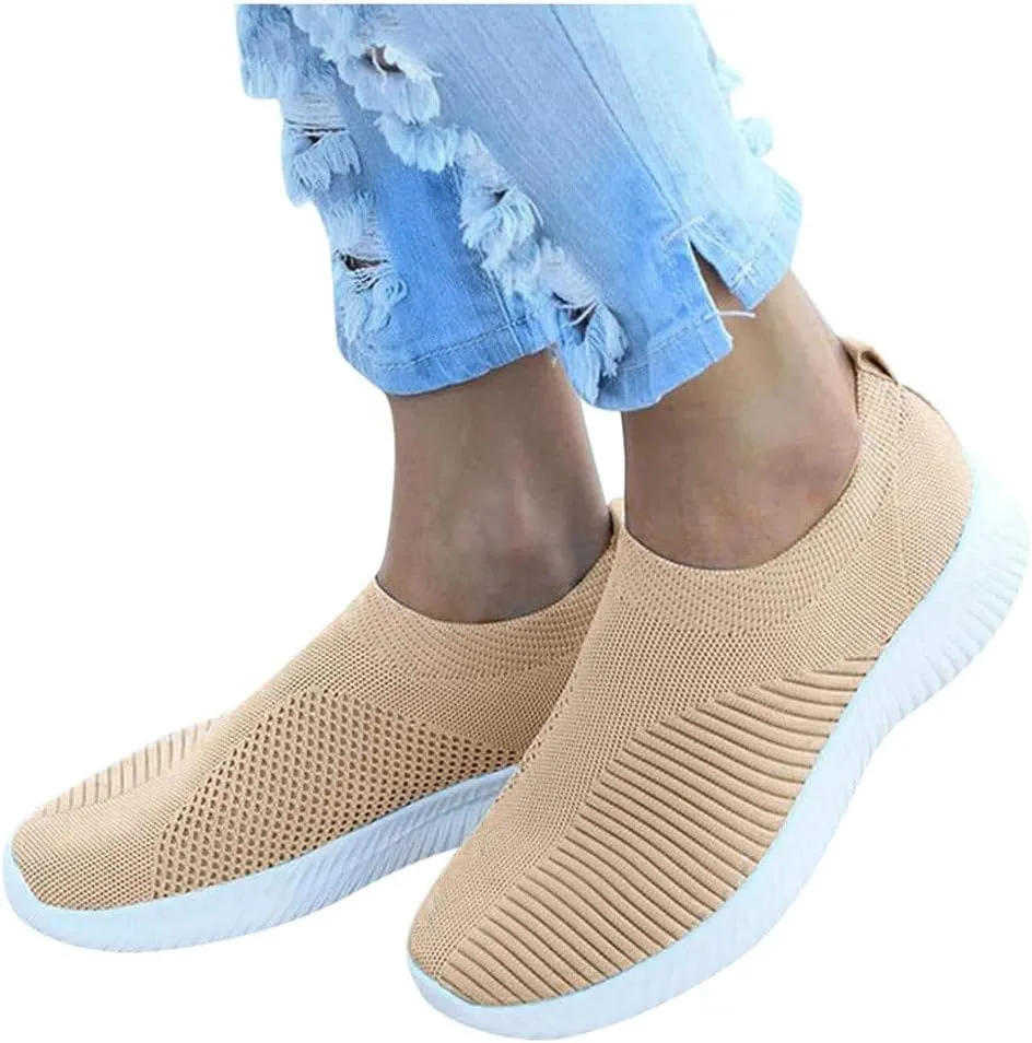 Low-Top Slip Ons Women's Fashion Sneakers Casual Walking Shoes Women Sports Women Casual Shoes Shoes Sneakers Waterproof Tennis Shoe White Loafers