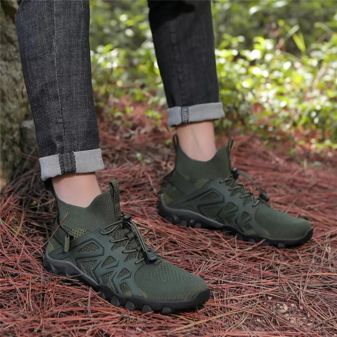 Men Hiking Shoes Mid-Top Hiking Shoes for Outdoor Trailing Trekking Camping Walking