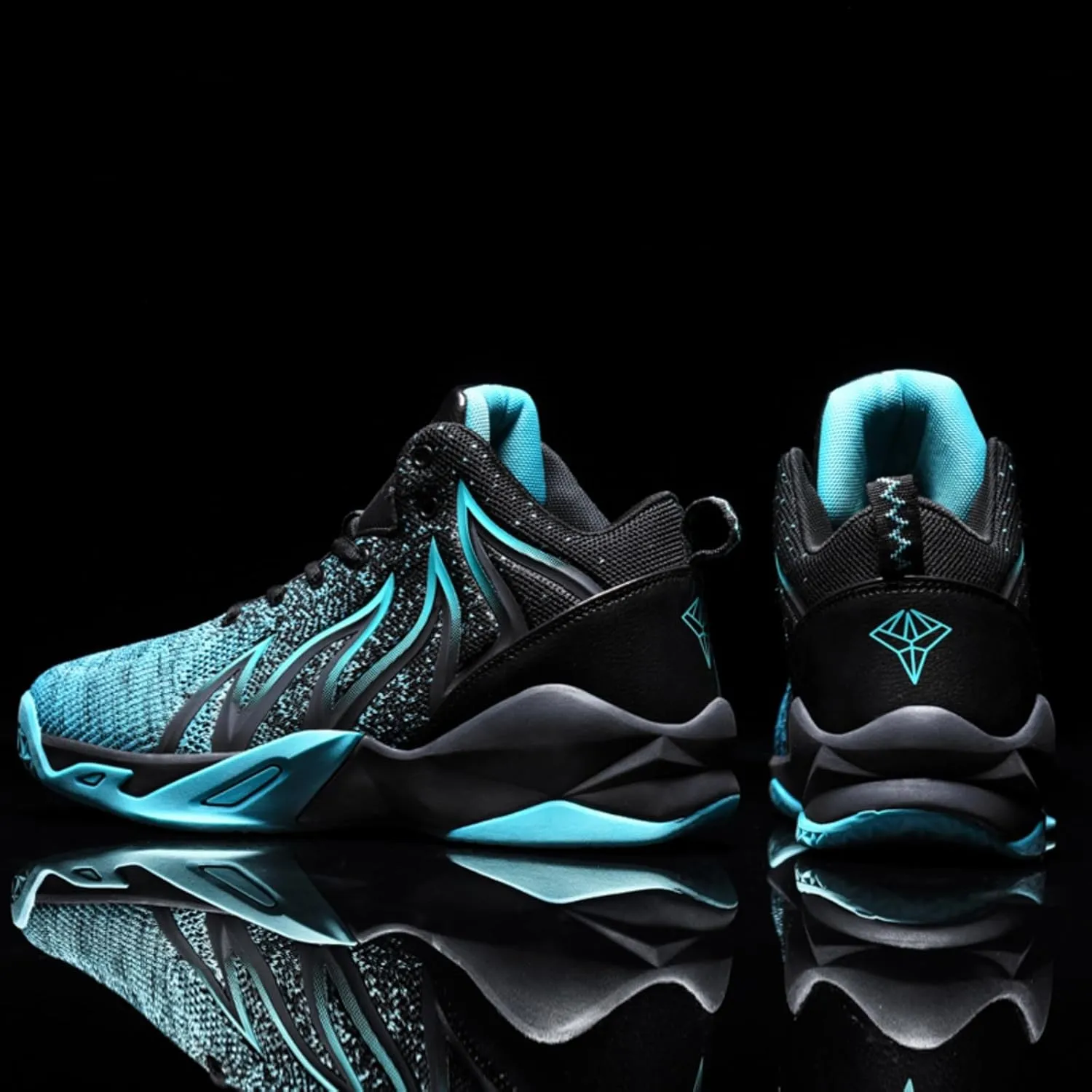 Mens Breathable Lace Up High-Top Mesh Cloth Basketball Shoes Fashion Comfortable Non-Slip Sneakers for Running Walking Workout Training