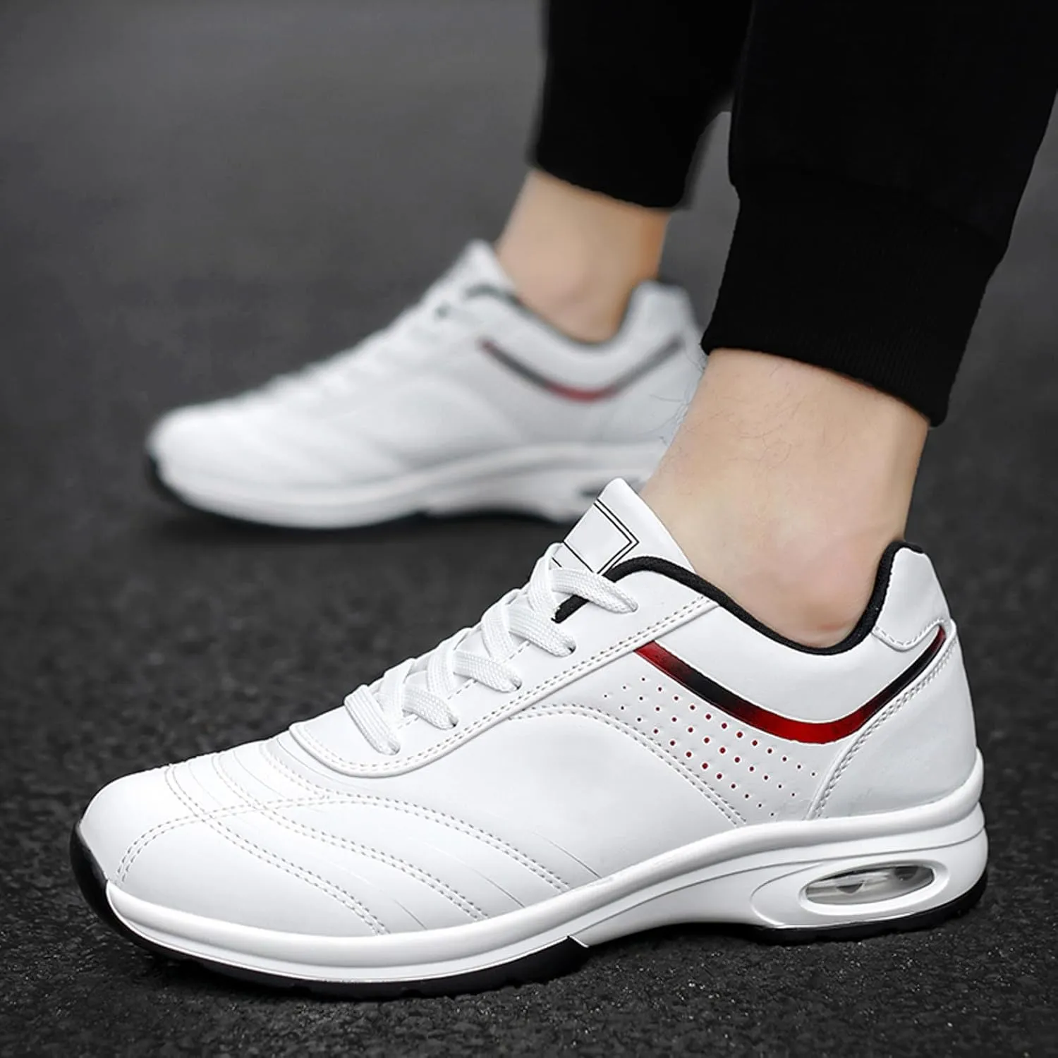 Men's Classic Casual Walking Shoes Breathable and Light Outdoor Comfy Walking Shoe Elastic Fly Woven Mesh Shoes