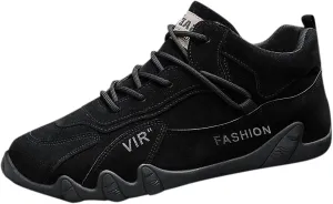 Men's Comfortable Dress Shoes Breathable and Light Outdoor Comfy Walking Shoe Hook and Loop Orthopedic Sneakers