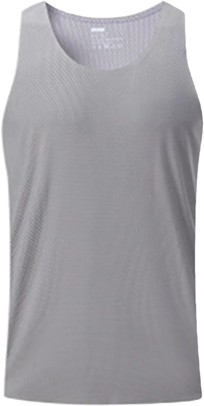 Men's Muscle Cut Shirts Quick Dry Breathable Sleeveless Tank Tops Lightweight Athletic Bodybuilding Gym Workout Shirt