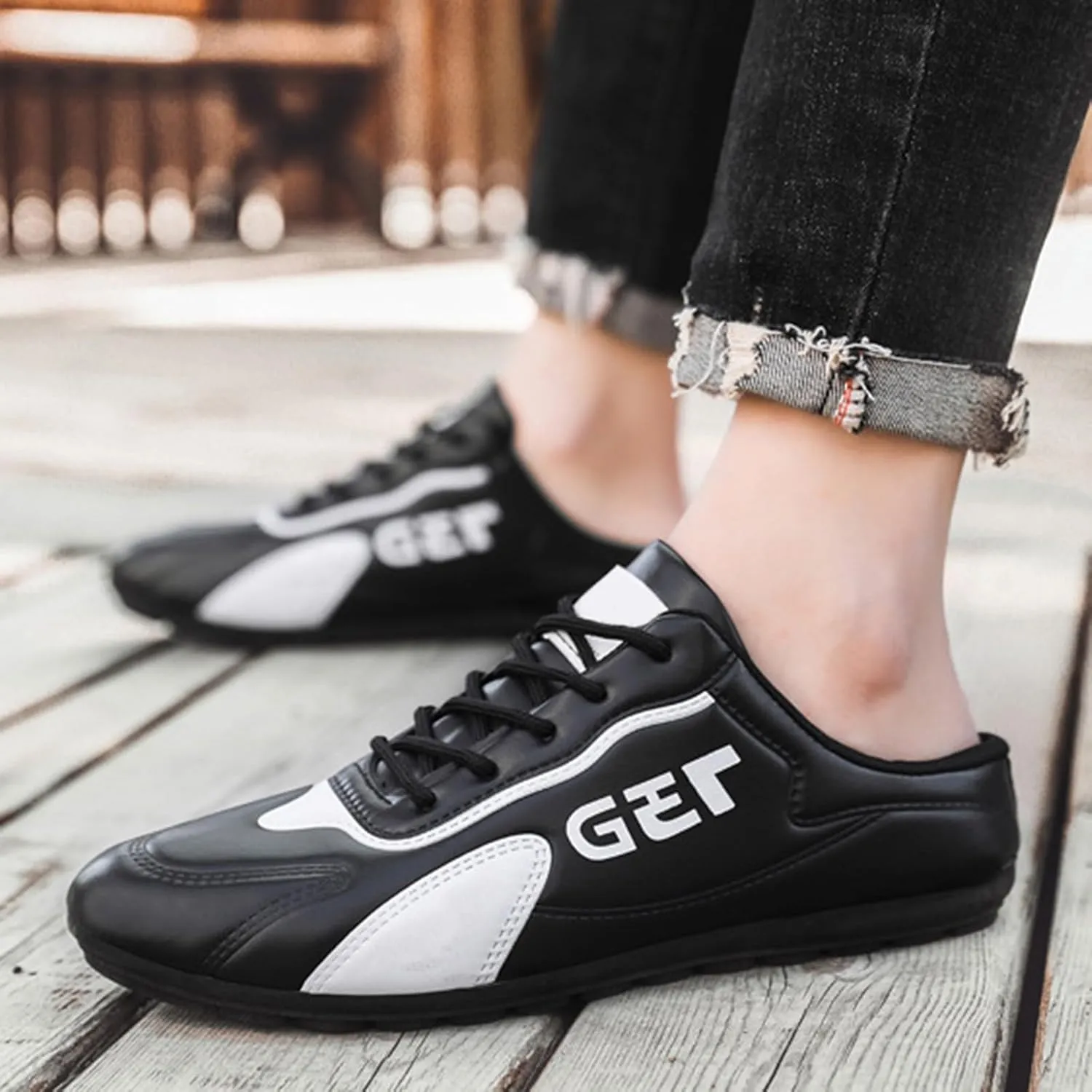 Men's Non Slip Barefoot Minimalist Shoes Breathable Casual Comfortable Walking Sneaker Convenient Slip on Shoes