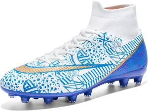 Men's Soccer Cleats Indoor Turf Lightweight Performance Training Soccer Shoes Soft Ground Athletic Football Boots Outdoor