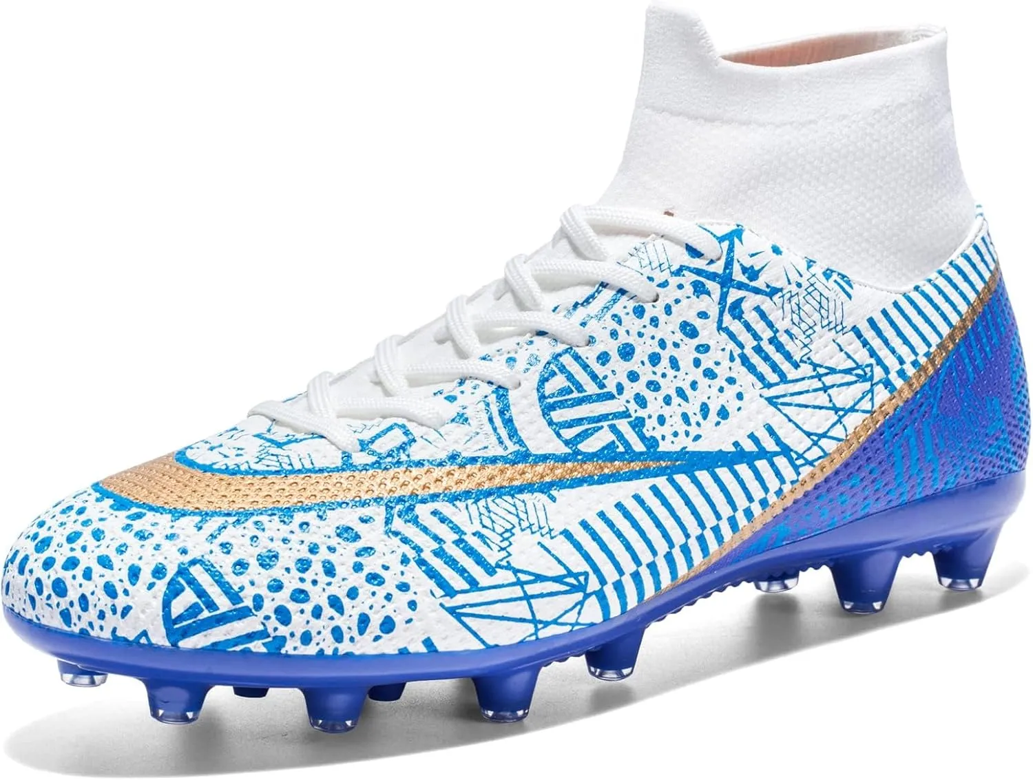 Men's Soccer Cleats Indoor Turf Lightweight Performance Training Soccer Shoes Soft Ground Athletic Football Boots Outdoor