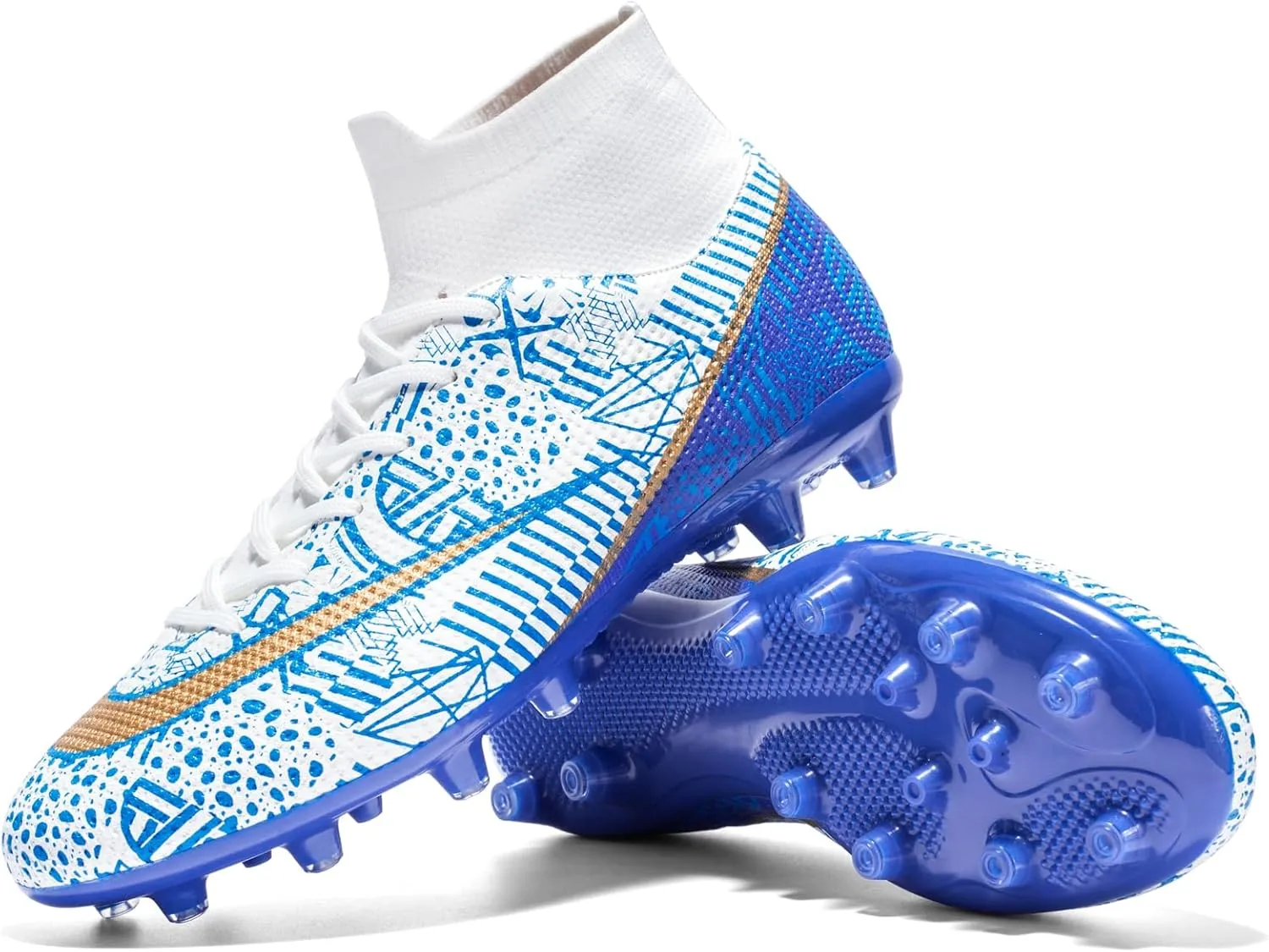 Men's Soccer Cleats Indoor Turf Lightweight Performance Training Soccer Shoes Soft Ground Athletic Football Boots Outdoor