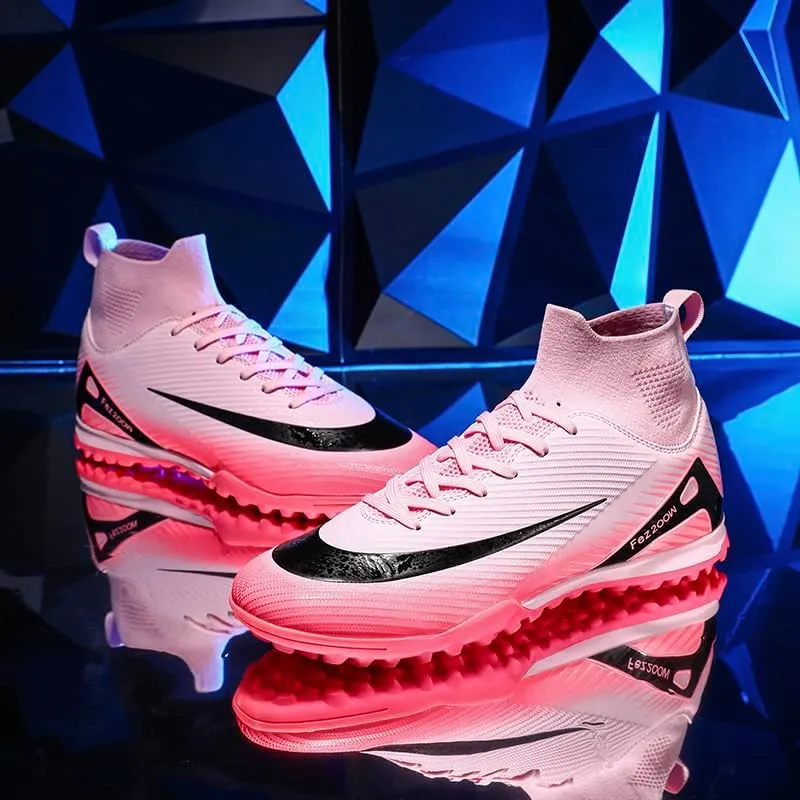 Mens Soccer Cleats Outdoor Lightweight High-Top Training Boots Ground Athletic Football Boots Soccer Shoes for Men/Women