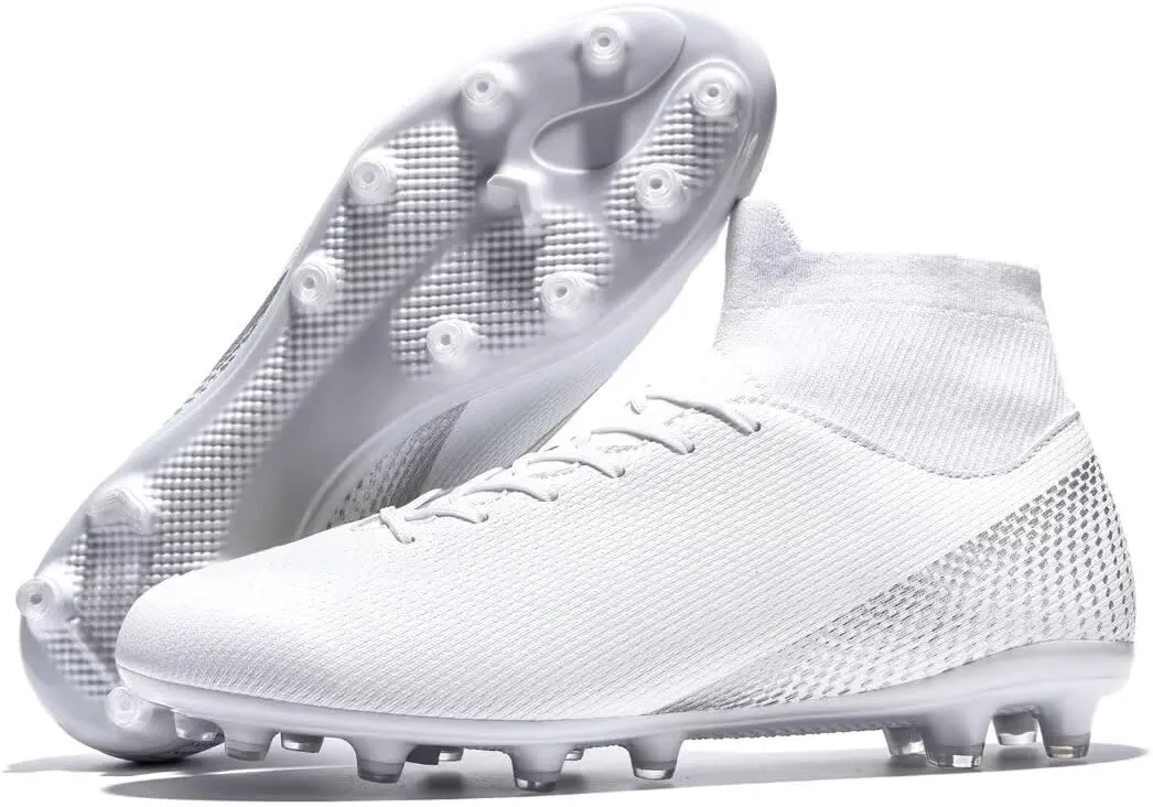 Mens Soccer Shoes Cleats Professional High Top Breathable Training Sneakers