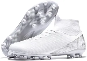 Mens Soccer Shoes Cleats Professional High Top Breathable Training Sneakers