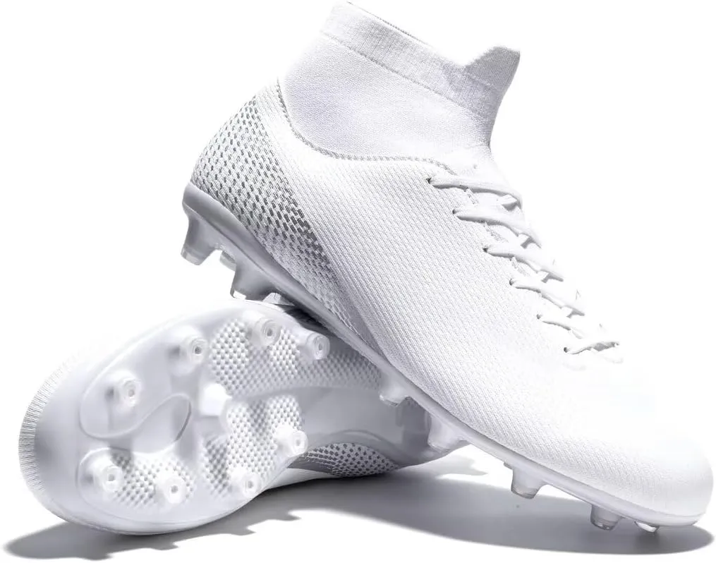 Mens Soccer Shoes Cleats Professional High Top Breathable Training Sneakers