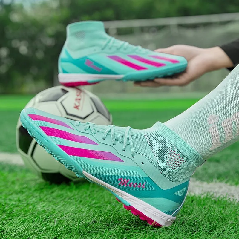 Men's Soccer Shoes Firm Ground Soccer Cleats Professional Low-Top Athletic Football Shoes Indoor Outdoor Futsal Turf Training Sneakers