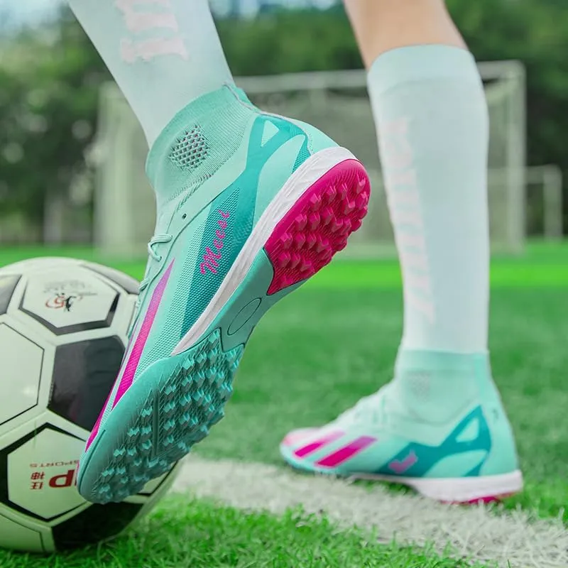 Men's Soccer Shoes Firm Ground Soccer Cleats Professional Low-Top Athletic Football Shoes Indoor Outdoor Futsal Turf Training Sneakers