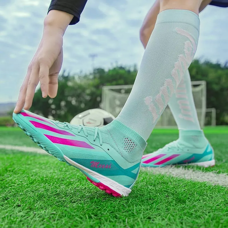 Men's Soccer Shoes Firm Ground Soccer Cleats Professional Low-Top Athletic Football Shoes Indoor Outdoor Futsal Turf Training Sneakers
