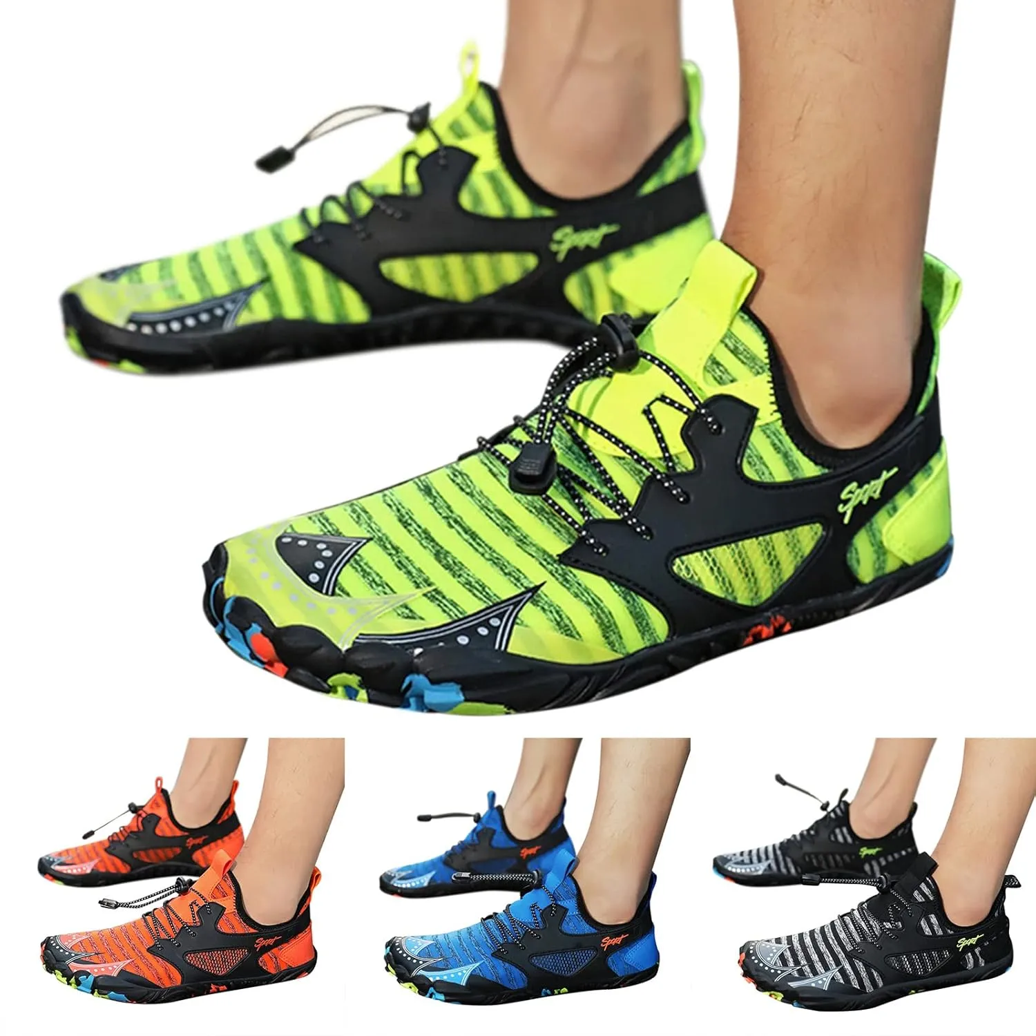 Mens Water Shoes Wide Barefoot Aqua Socks Quick Dry Water Shoes Barefoot Quick Dry Shoes Quick Dry Water Sports Barefoot Shoes for Pool Beach Surf Walking Water Park
