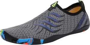 Mens Water Shoes Wide Feet Barefoot Aqua Socks Quick Dry Water Hiking Shoes for Pool Hiking Training Outdoor Water Sports