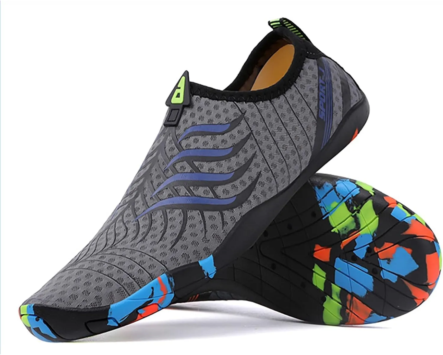 Mens Water Shoes Wide Feet Barefoot Aqua Socks Quick Dry Water Hiking Shoes for Pool Hiking Training Outdoor Water Sports