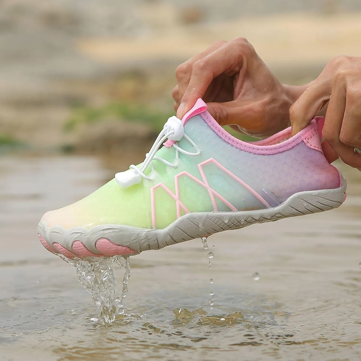 Pro Barefoot Shoes for Women,Healthy & Non-Slip Barefoot Shoes Breathable Quick Dry Lightweight Water Shoe Wide Toe Box Sneakers Surfing Waterproof Hiking Running Shoe