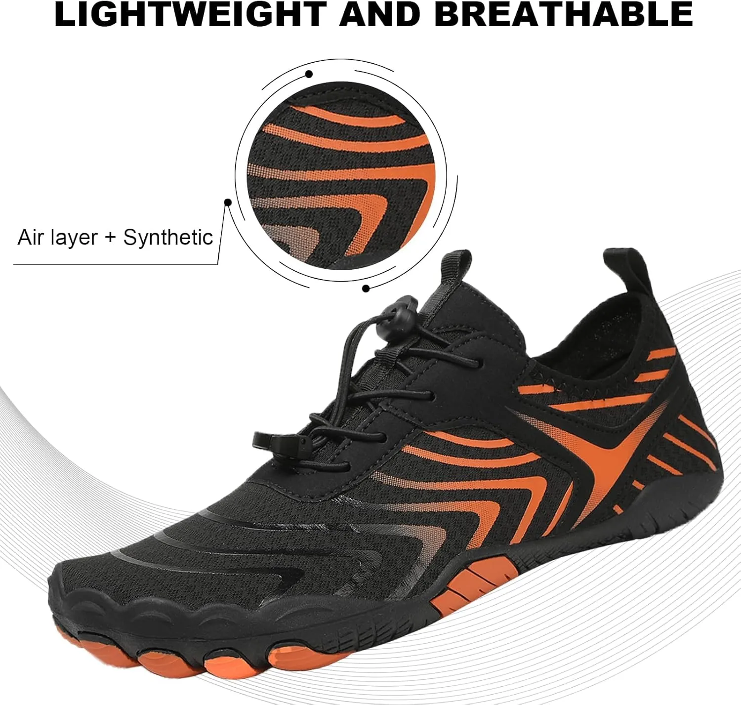 Thatrich Hike Shoes Footwear Womens Barefoot Walking Shoes Slip On Hiking Water Shoe Outdoor Waterproof Grounded Sneakers Wide Toe Box Unisex