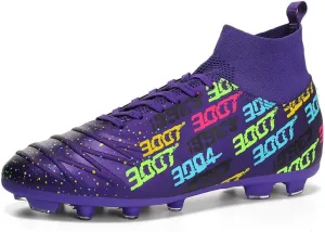 Unisex-Cleats Soccer Shoes for Big Boy Fg/Ag High-top Spikes Football Shoes for Younth Professional Training Turf Indoor Ankle Boots Athletic Sneake